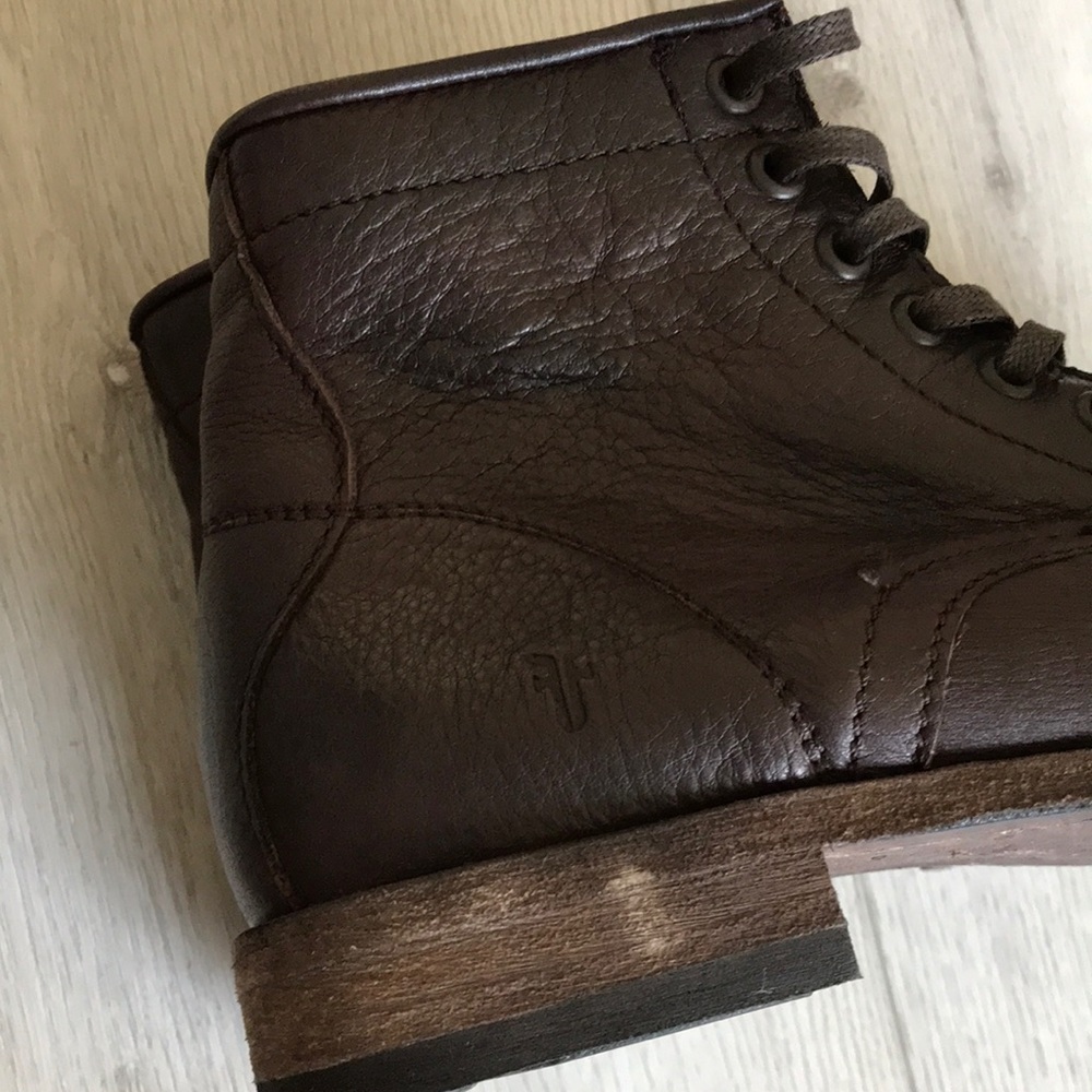 Frye Boot Tyler Lace Up Brown Leather Ankle Boot - Picture 6 of 6